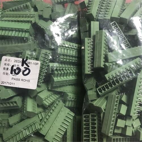 3.81MM spacing 10P Terminals Curved PIN Male and Female CE 100pcs