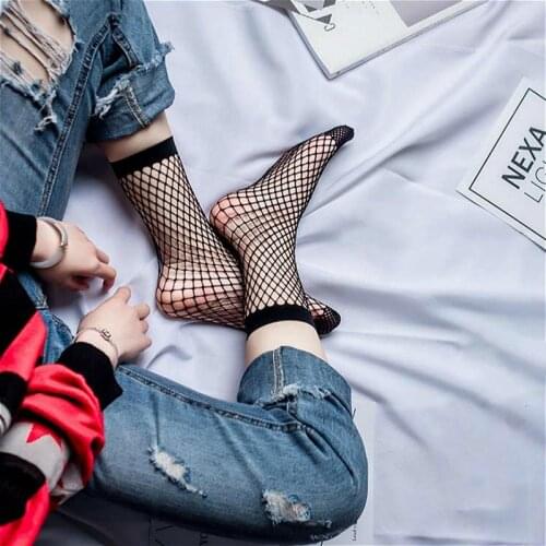 3@# New Ladies Ladies Autumn Sexy Mesh Silk Socks Women Ultra-thin Transparent Nylon Socks Lace High Stretch Skateboard