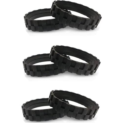 6Pcs Tires for IROBOT ROOMBA Wheels Series 500, 600, 700, 800 and 900 Anti-Slip, Great Adhesion and Easy Assembly