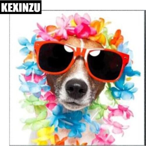 5d Diy Diamond Painting Mosaic Crystal 5D Cross Stitch-dog-Full Square Drill Diamond Embroidery Home wedding decoration