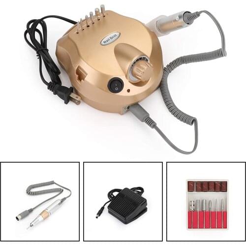 New 30000RPM Pro Nail Drill Kit Manicure Tool Pedicure Electric Drill File Nail Art Machine 6 Plug