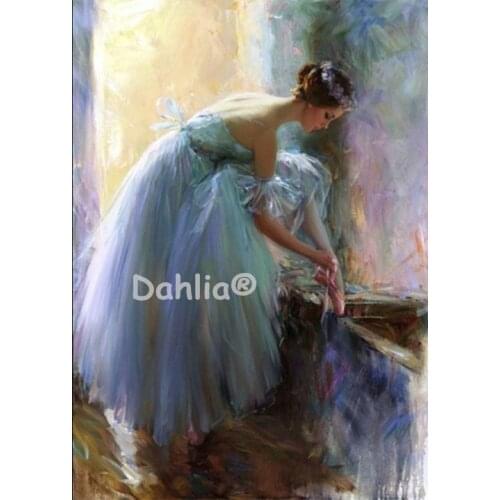 Handmade Ballet Girl, Ballet Dancer Needlework Embroidery DIY Cross Stitch Kits Crafts 14CT Unprinted Home decor wall Arts