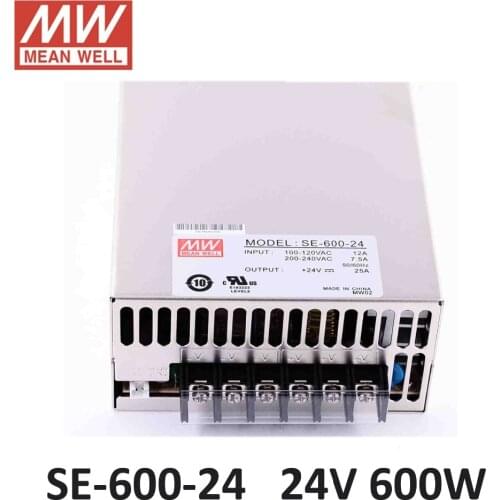 Original MEAN WELL SE-600-24 600W 25A 24V Meanwell Switching Power Supply AC 110V/220V to DC 24V power unit driver for led strip