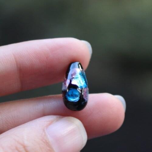 5pcs/Lot 12mm*21mm Liumionous Drop Lampwork Beads Handmade Japanese Style Blue Pink Color for jewelry Making