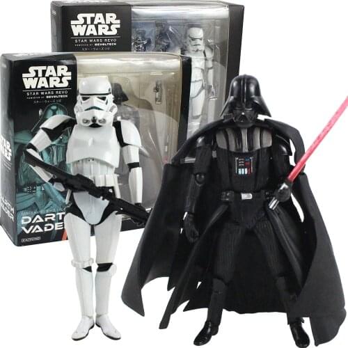 16cm Revo Star Wars Action Figure Clone Troopers Bucketheads Galactic Empire Imperial Army with Lightsaber Weapon Cool Model Toy