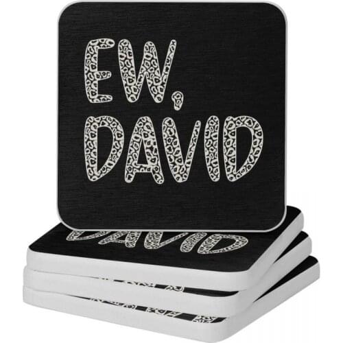 Ew David. The Leopard Schitts Creek Alexis Rose Diatomite Square Round Coaster Cup Bonsai Mat Soap Pad Diameter 10