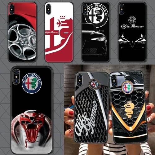 Italy Car Alfa Romeo Phone Case Cover Hull For iphone 5 5s se 2 6 6s 7 8 12 mini plus X XS XR 11 PRO MAX black 3D prime soft