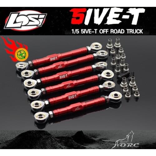Metal front and rear suspension steering rod for Losi 5ive-T QL-5T RC LOSB0019 1/5 Gas Truck Rovan LT KM-X2 DDT MINI WRC TGN
