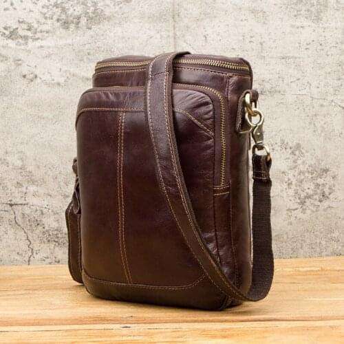 Genuine Leather Mens Shoulder Messenger Bag Foreign Trade Fashion Trend Mens Bags