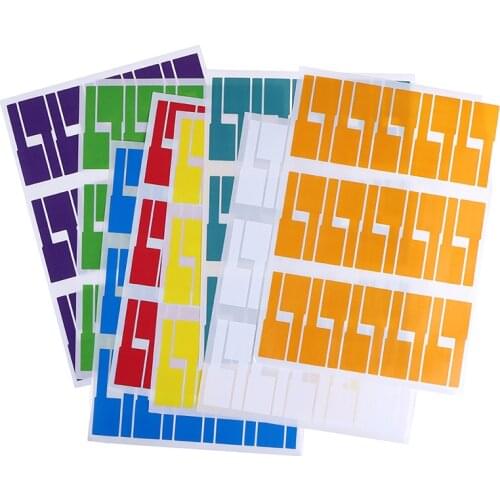 300Pcs Useful Colorful Waterproof Identification Tags Stickers Self-adhesive Cable Labels Marker Tool Fiber Wire Organizers