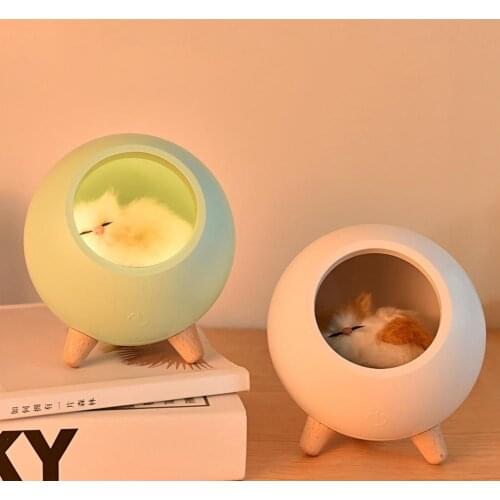 Night Light Round Eye-protecting ABS Multipurpose Desk Lamp for Bedroom Night Light