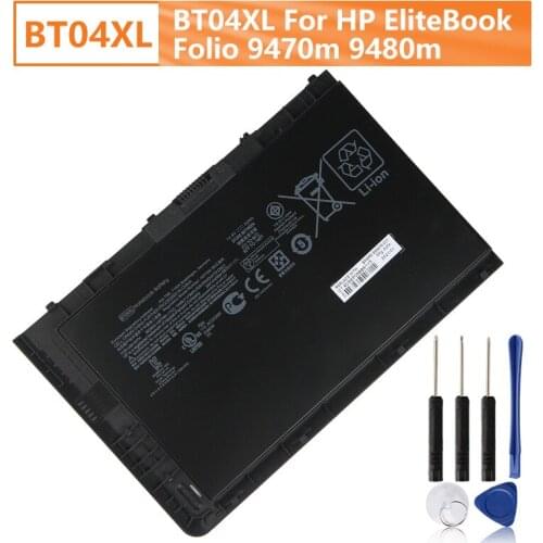Genuine Replacement Battery BT04XL For HP EliteBook Folio 9470m 9480m BA06XL H4Q47AA 687945-001 Original Laptop Battery 3400mA