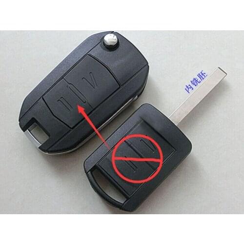 2 Buttons Replacement Modified Flip Folding Remote Key Shell Case For Opel With HU100 Uncut Blade 5PCS/lot