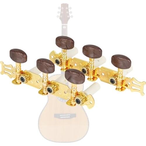 Classical Guitar String Tuning Open Tuners Machine Keys Head 14:1 Left Right 3L3R Luthier Accessory Replacement Parts