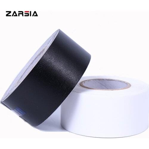 ZARSIA 1Reel 550cm tennis racket dedicated racket Protector/racket head to reduce impact and friction sticker (black/white)