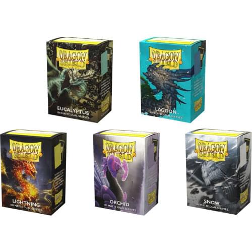 100 PCS/LOT 66x91mm Colorful Matte Cards Dragon Shield Sleeves MGT Cards Protector for Pkm, MGT/ Star Reals Sleeve Games