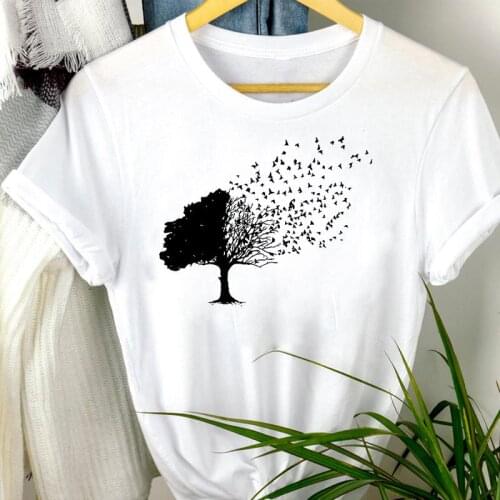 Women Clothes Sweet Trend 2021 Lovely 90s Cartoon Print Mujer Camisetas Regular Tee Top Tshirt Female Graphic T-shirt