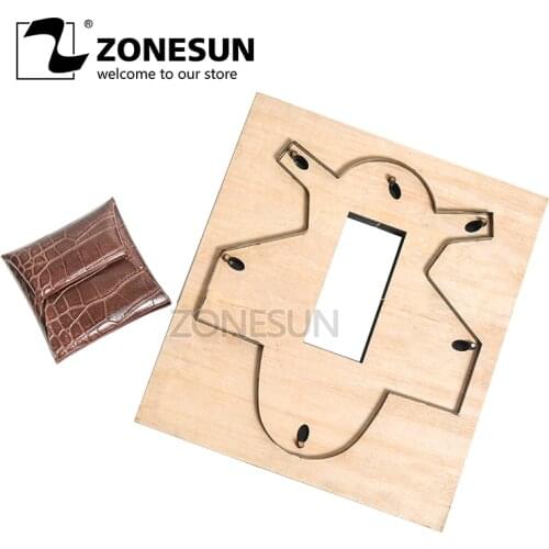 ZONESUN Z101 Customized leather cutting die handicraft tool coin purse punch coin pouch cutter mold DIY paper laser knife die