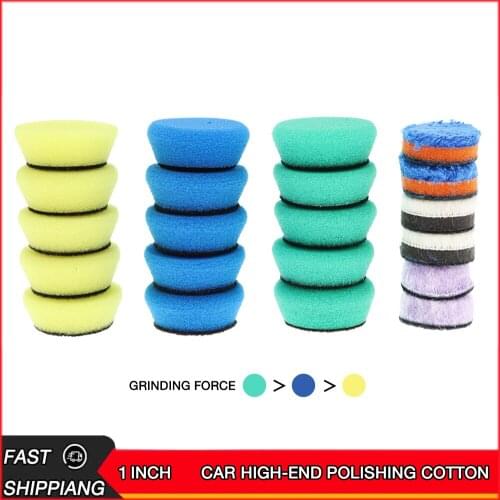 1 inch car polishing sponge board, coarse, medium and fine, suitable for RO/DA automatic polishing machine sponge set
