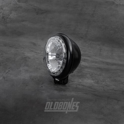 1 Pc OLDBONES Cafe Racer Far And Near Light Vintage motorcycle Round CNC LED 5.75 Inch Headlamp universal modified Headlight