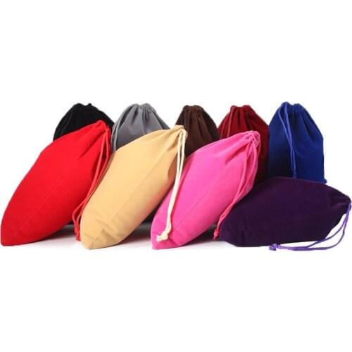 10pcs (10x12cm)Velvet Bags Jewelry Packing Drawstring Pouches Gift Bags Wedding Party Favor Pouch Christmas Decor Packaging Bags