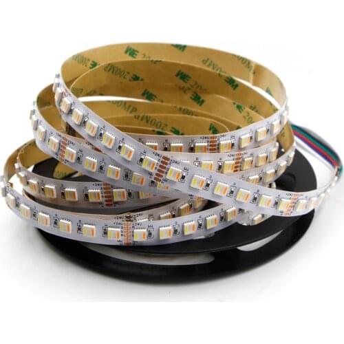 12V 24V SMD5050 4in1 5in1 RGB+CCT RGBW RGB+WW LED Strip Light RGB Warm White Waterproof flexible Led Ribbon Tape Decoration