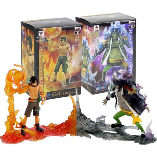 2pcs/lot Action Figure DXF Portgas D Ace VS Marshall Teach Endgame Anime Model Toys