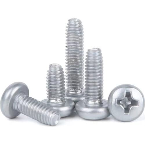 20pcs/lot M3 M4 M5 M6 304 stainless steel pan head triangle self-locking screw GB6560 triangle self-tapping screw