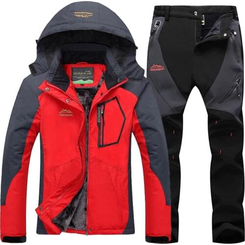 2020 Winter Warm Ski Suit for Women Outdoor Waterproof Windproof Snow Snowboard Jacket and Pants Female Thermal Ski Clothes Set