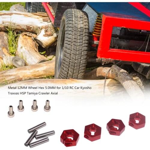 4PCS RC Car Wheel Hex Metal 12MM 5MM Wheel Hex Hub Drive Adaptor For Traxxas Kyosho HSP Tamiya Axial 1/10 Crawler