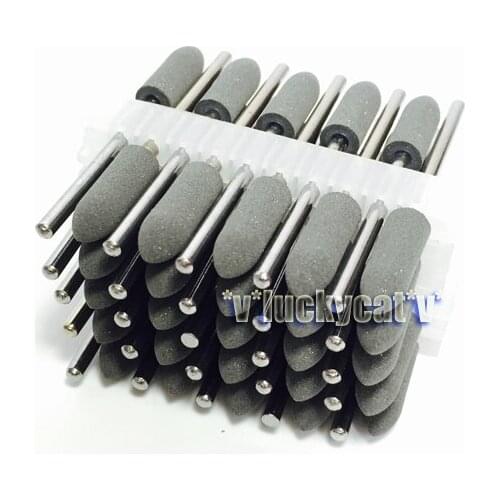 50pcs Dental SILICONE Polishers Polishing Burs 2.35mm Grey