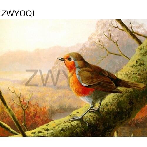 5DDIY Diamond painting Cross stitch bird tree Full Round Diamond embroidery bird scenery Full Square Diamond mosaic bird scenery