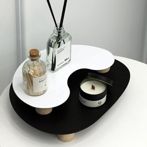 White Black Metal Table Storage Racks for Perfume Aromatherapy Coffee Holder Home Porch Living Room Table Organizer Shelves