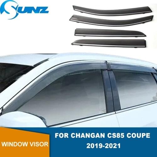 Side Window Visors For Changan CS85 Coupe 2019 2020 2021 Smoke Weathershields Sun Rain Deflector SUNZ