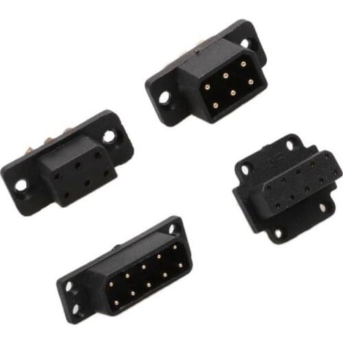 1pair VTOL Servo Quick Release Connector Steering Gear 6/10Pins High Current Male Female Plug for RC Turbojet Aircraft DIY Parts