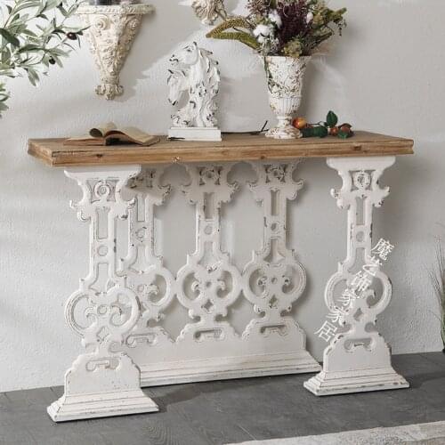 Homestay Partition American Retro Old Porch Wood Carving Flower Living Room Wall Shelf Corridor Aisle Case
