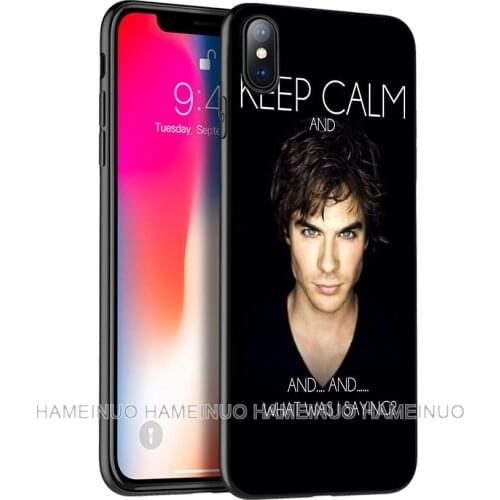 Black tpu case for iphone 5 5s SE 2020 6 6s 7 8 plus X 10 XR XS 11 pro MAX silicon cover case the Vampire Diaries
