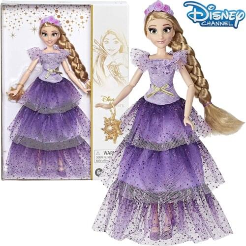 Disney Peluche Princesas Store Doll Rapunzel Style Series Limited Collection Dolls Anime Figure Dolls For Girls Kids Toys Gift