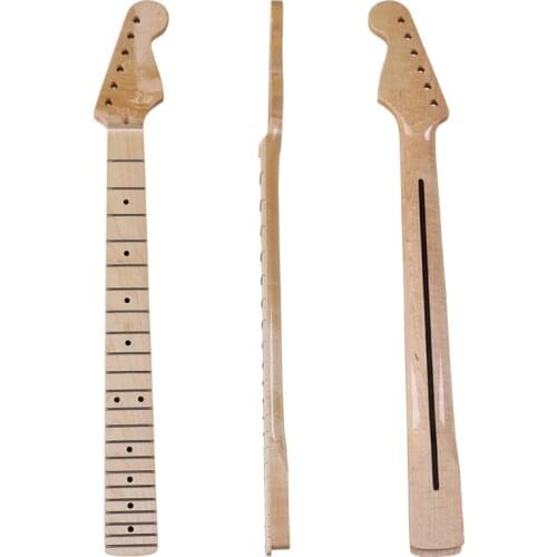 High gloss ST electric guitar neck 6 string st guitar neck natural color strat neck Canada maple wood 22 frets guitar neck ST