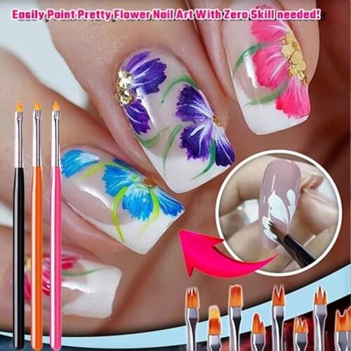 8pcs Nail Bloom Flower Nail Art Brush Pen Gel Uv Nail Painting Flower Drawing Pen Manicure tools nail brush кисти для маникюра