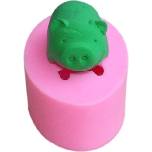 Rabbit 3D Silicone Mold Pastry Biscuits Mould Cute Pig Shape Handmade Fondant Soap Mold Cookies Candy Molds Baking Tools