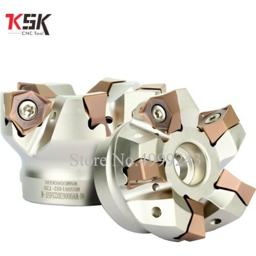 MFWN900 plane milling cutter head 90 degrees double hexagonal heavy cutting fast feed milling cutter with WNMU0806