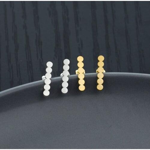 Minimal Round Circle Ear Climber For Women Simple Jewelry Pendientes Mujer Moda 2018 Stainless Steel Fashion Stud Earring Bijoux