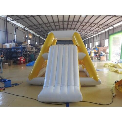 Inflatable water climb with slide