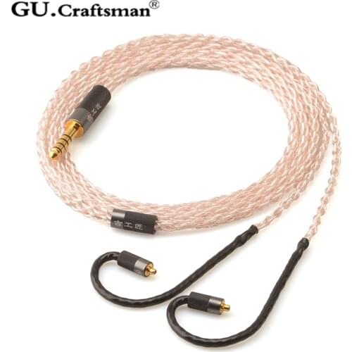 GUCraftsman 5n OFC silver se535 se846 w30 w60 w80 ATLAS VEGA Andromeda Headphone upgrade line mmcx Headphone cable