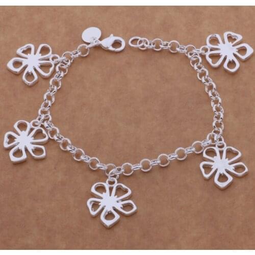 SL-AH049 Wholesale Silver Color Gift Women Lady Nice High Quality Fashion Jewelry Five Kao /bdlajusa Ackaitra