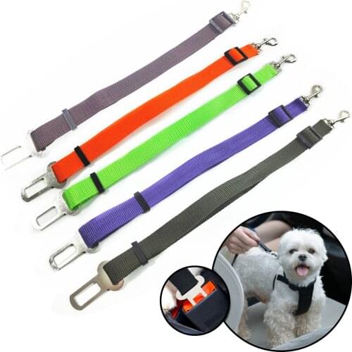 Pet dog collar cat seat belt Adjustable Harness Seatbelt Lead Leash for Small Medium Dogs Pet Supplies cinturon perro
