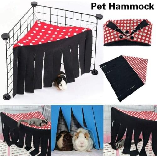 Stripe Tassel Pet Tent Guinea Pig Hamster Hammock Curtain Small Pets Hanging Bed Corner Nest Mat House Cages for Little Animals