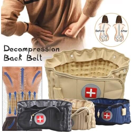 Lumbar Traction Belt Inflatable Waist Brace Belt For Lumbar Spine Support Comfortable Breathable Back Decompression Belt