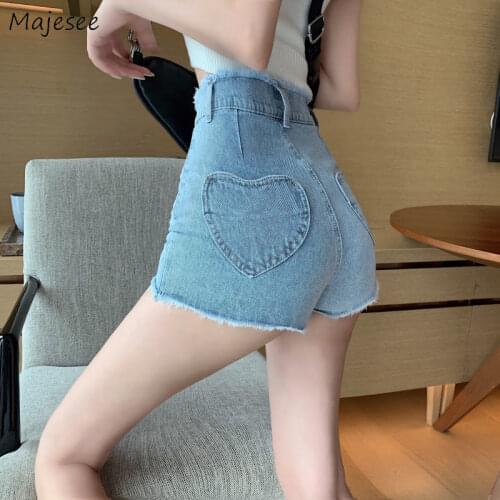 Summer Shorts Women Denim New Pockets High Waist Button Fly Vintage Ripped Design Casual Ins Ladies Chic Streetwear Ulzzang Hot